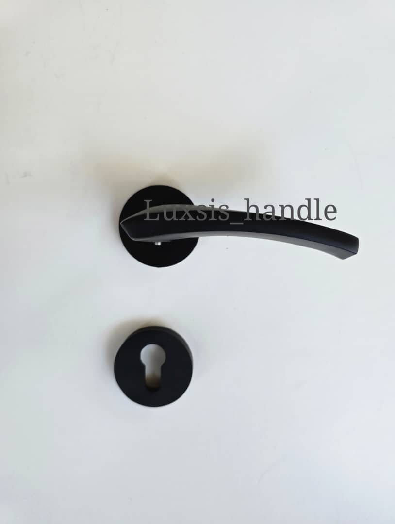 دستگیره دو تکه رزت مشکی همراه با قفل و توپی